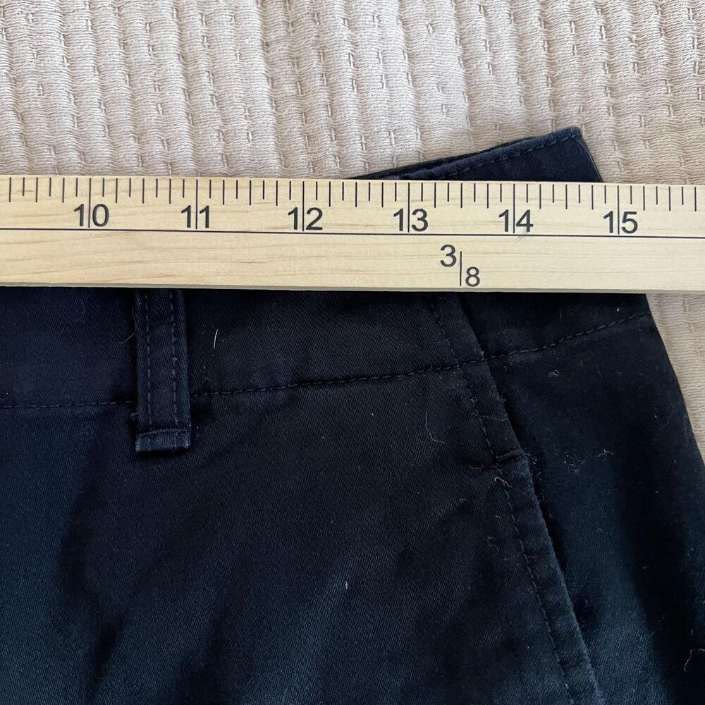 Uniqlo U Pants Women 8 Black Cotton Wide Leg High Rise Chino Casual Wear Classic - Picture 8 of 16